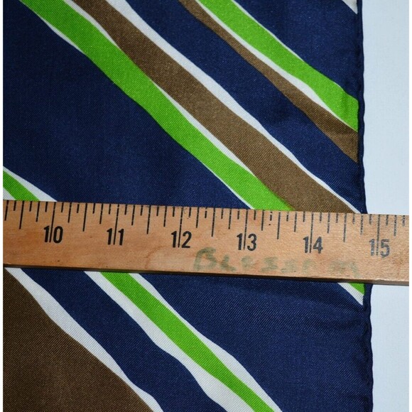 Vtg 60s Echo Striped Print rectangle Scarf 14X42  Retro MCM style - Picture 3 of 7